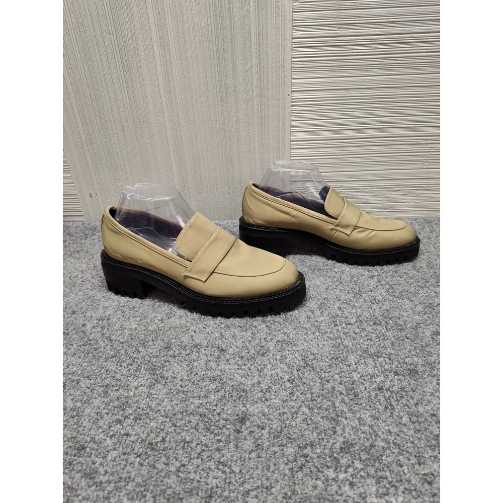 Aerosoles Rodney Women Platform Shoe 8.5M Taupe Slip On Textile Comfort Loafer